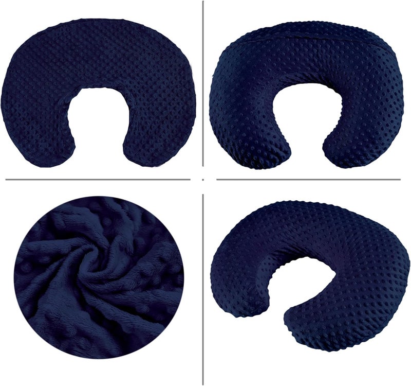 ANHEBEIBEI Nursing Pillow for Bottle and Breastfeeding, Ergonomic Comfort Nursing Essentials for Mom and Baby, Feeding Support Pillow with Removable Cover, Easier and Healthier Nursing (Dark Blue) - Image 4